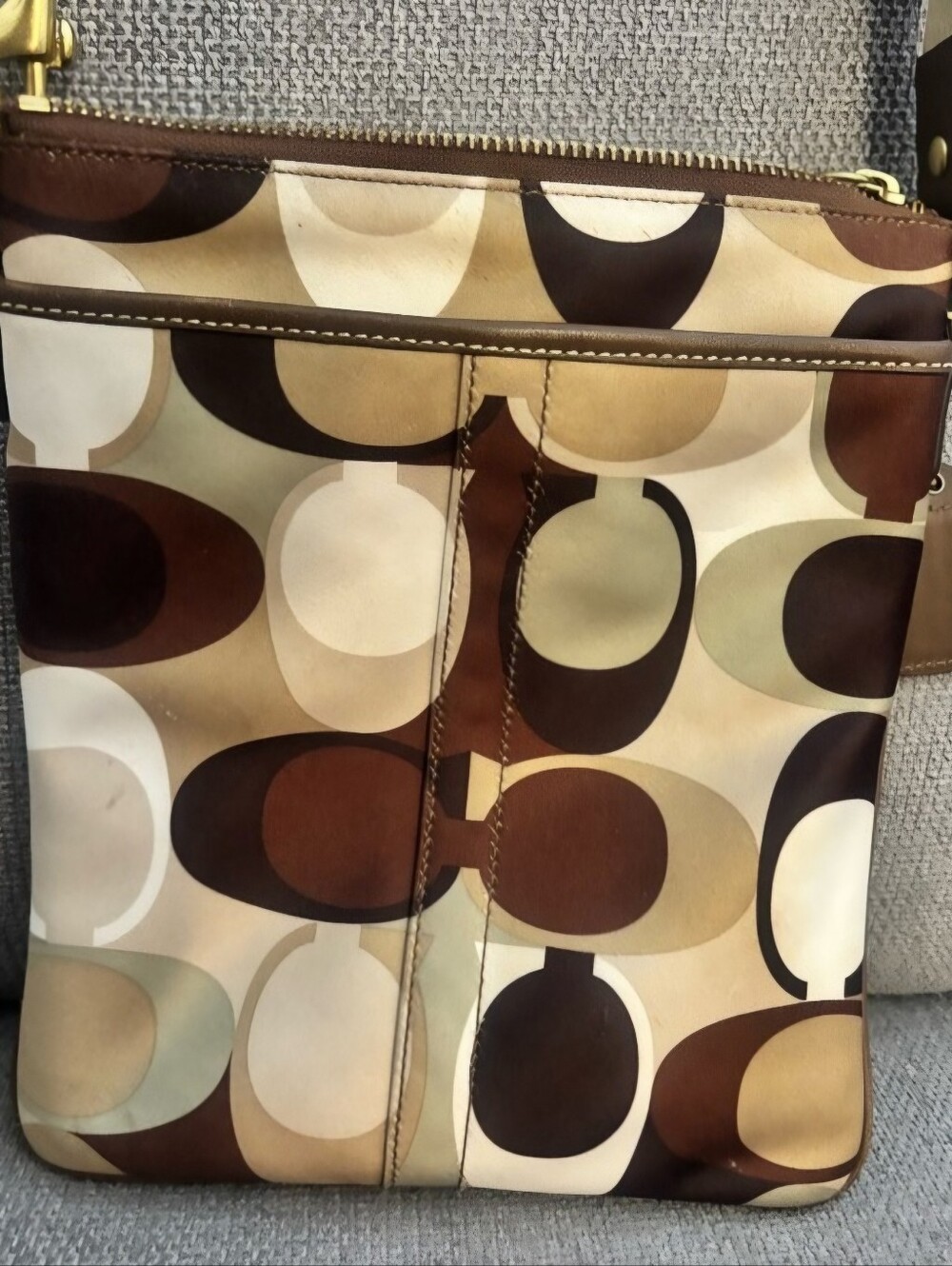 Coach Crossbody Bag in Brown, Tan, Cream